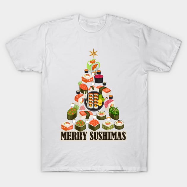 MERRY SUSHIMAS T-Shirt by FERRAMZ